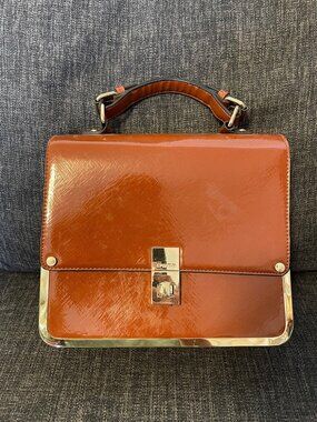 Dune Patent Leather Handbag